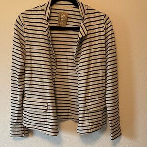 Dolan Women's Black and White Striped Blazer